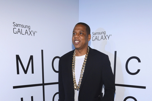 JAY Z attends JAY Z and Samsung Mobile's celebration of the Magna Carta Holy Grail album, available now through a customized app in Google Play and Samsung Apps exclusively for Samsung Galaxy S 4, Galaxy S III and Note II users on July 3, 2013 in Brooklyn City. JAY Z attends JAY Z and Samsung Mobile's celebration of the Magna Carta Holy Grail album, available now through a customized app in Google Play and Samsung Apps exclusively for Samsung Galaxy S 4, Galaxy S III and Note II users on July 3, 2013 in Brooklyn City.