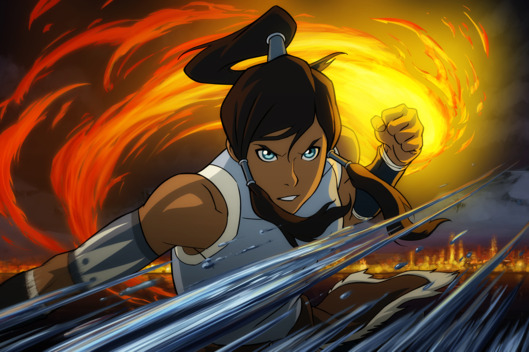 Pictured: Korra demonstrates fire and waterbending in THE LEGEND OF KORRA on Nickelodeon. Photo: Nickelodeon. ?2012 Viacom, International, Inc. All Rights Reserved