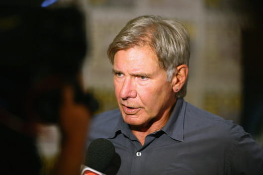 SAN DIEGO, CA - JULY 18: Actor Harrison Ford attends "Ender's Game" Comic-Con Press Line at San Diego Convention Center on July 18, 2013 in San Diego, California. (Photo by Joe Scarnici/Getty Images for Summit Entertainment)