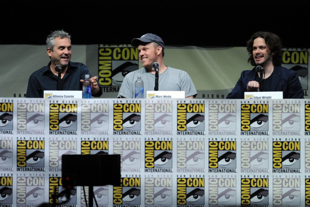 SAN DIEGO, CA - JULY 18: Filmmakers Alfonso Cuaron, Marc Webb, and Edgar Wright speak onstage at Entertainment Weekly's "The Visionaries" panel during Comic-Con International 2013 at San Diego Convention Center on July 18, 2013 in San Diego, California. (Photo by Kevin Winter/Getty Images) SAN DIEGO, CA - JULY 18: Filmmakers Alfonso Cuaron, Marc Webb, and Edgar Wright speak onstage at Entertainment Weekly's "The Visionaries" panel during Comic-Con International 2013 at San Diego Convention Center on July 18, 2013 in San Diego, California. (Photo by Kevin Winter/Getty Images)