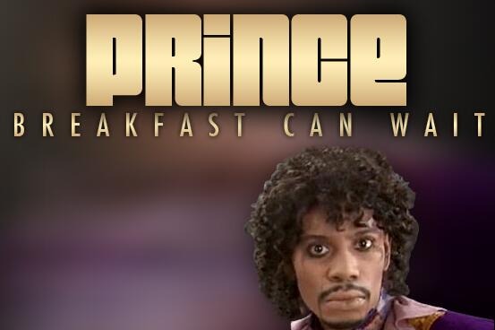 Dave Chappelle, as Prince, on the cover of a Prince single.