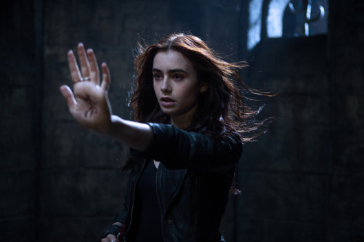 Clary Fray (Lily Collins) in MORTAL INSTRUMENTS: CITY OF BONES.