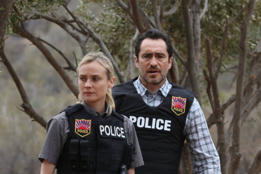 THE BRIDGE - "Destino" - Episode 7 (Airs, Wednesday, August 21, 10:00 pm e/p) Pictured; (L-R) Diane Kruger as Sonya Cross, Demian Bichir as Marco Ruiz. CR: Byron Cohen/FX Network