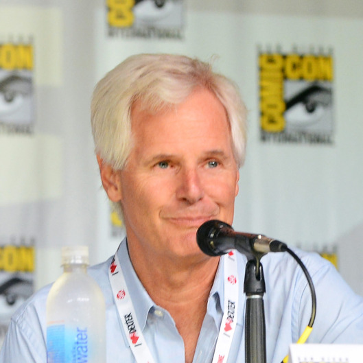 Actor David Duchovny (L) and writer Chris Carter speak onstage during the 20th Anniversary celebration of the X-Files with TV Guide during Comic-Con International 2013 at San Diego Convention Center on July 18, 2013 in San Diego, California.