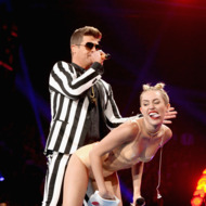 NEW YORK, NY - AUGUST 25: Robin Thicke and Miley Cyrus perform during the 2013 MTV Video Music Awards at the Barclays Center on August 25, 2013 in the Brooklyn borough of New York City. (Photo by Jeff Kravitz/FilmMagic for MTV) NEW YORK, NY - AUGUST 25: Robin Thicke and Miley Cyrus perform during the 2013 MTV Video Music Awards at the Barclays Center on August 25, 2013 in the Brooklyn borough of New York City. (Photo by Jeff Kravitz/FilmMagic for MTV)