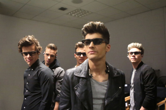 L-r, Harry Styles, Liam Payne, Louis Tomlinson, Zayn Mailik and Naill Horan in TriStar Pictures' "One Direction:This Is Us."