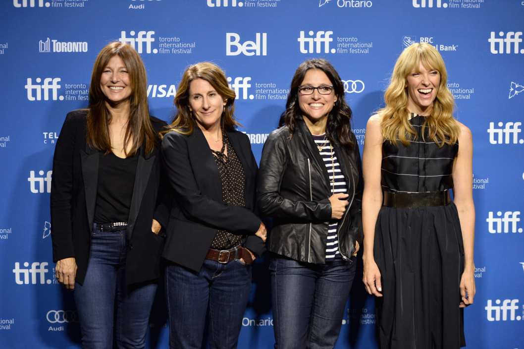 TORONTO, ON - SEPTEMBER 08: (L-R) Actress Catherine Keener, director Nicole Holofcener, actress Julia Louis-Dreyfus and actress Toni Collette attend "Enough Said" Press Conference during the 2013 Toronto International Film Festival at TIFF Bell Lightbox on September 8, 2013 in Toronto, Canada. (Photo by Alberto E. Rodriguez/Getty Images)