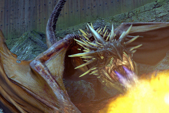 The Hungarian Horntail Dragon in a scene from Warner Bros. Pictures' fantasy "Harry Potter and the Goblet of Fire."
PHOTOGRAPHS TO BE USED SOLELY FOR ADVERTISING, PROMOTION, PUBLICITY OR REVIEWS OF THIS SPECIFIC MOTION PICTURE AND TO REMAIN THE PROPERTY OF THE STUDIO. NOT FOR SALE OR REDISTRIBUTION. The Hungarian Horntail Dragon in a scene from Warner Bros. Pictures' fantasy "Harry Potter and the Goblet of Fire."
PHOTOGRAPHS TO BE USED SOLELY FOR ADVERTISING, PROMOTION, PUBLICITY OR REVIEWS OF THIS SPECIFIC MOTION PICTURE AND TO REMAIN THE PROPERTY OF THE STUDIO. NOT FOR SALE OR REDISTRIBUTION.