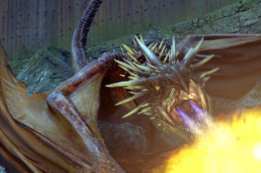 The Hungarian Horntail Dragon in a scene from Warner Bros. Pictures' fantasy "Harry Potter and the Goblet of Fire.