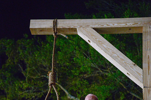 "Curtains" -- Jim (Dean Norris, pictured) takes justice into his own hands as he prepares the gallows for an unlucky resident on UNDER THE DOME. The season one finale airs Monday, Sept 16 (10:00-11:00 PM, ET/PT) on the CBS Television Network. Photo: Brownie Harris/???2013 CBS Broadcasting Inc.. All Rights Reserved.