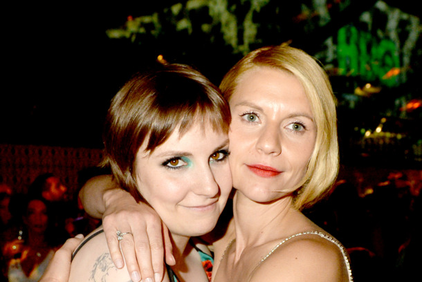 LOS ANGELES, CA - SEPTEMBER 22: Filmmaker Lena Dunham (L) and actress Claire Danes attend HBO's official Emmy after party in The Plaza at the Pacific Design Center on September 22, 2013 in Los Angeles, California. (Photo by Jeff Kravitz/FilmMagic) LOS ANGELES, CA - SEPTEMBER 22: Filmmaker Lena Dunham (L) and actress Claire Danes attend HBO's official Emmy after party in The Plaza at the Pacific Design Center on September 22, 2013 in Los Angeles, California. (Photo by Jeff Kravitz/FilmMagic)