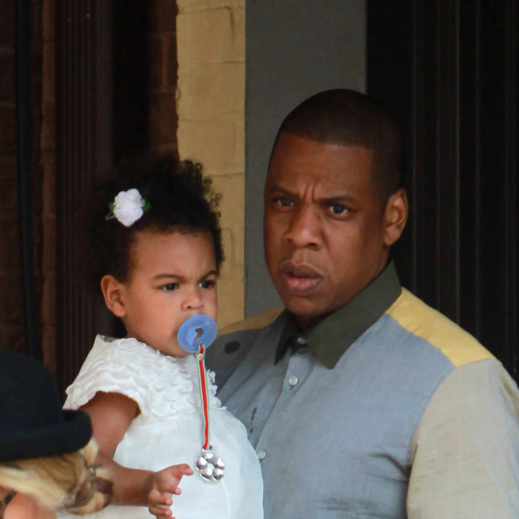 Beyonce, Jay Z and baby Blue Ivy spotted in Toronto. The couple were spotted leaving Nervosa Trattoria, an Italian Restaurant in Toronto.