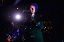 Musician Beck performs onstage during the Samsung Galaxy S 4 Launch at Chi-Lin Restaurant on May 7, 2013 in Los Angeles, California.
