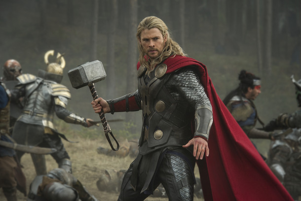 "Marvel's Thor: The Dark World"
Thor (Chris Hemsworth)
Ph: Jay Maidment
© 2013 MVLFFLLC. TM & © 2013 Marvel. All Rights Reserved. "Marvel's Thor: The Dark World"
Thor (Chris Hemsworth)
Ph: Jay Maidment
© 2013 MVLFFLLC. TM & © 2013 Marvel. All Rights Reserved.