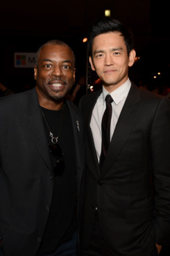 HOLLYWOOD, CA - MAY 14: Actors LeVar Burton (L) and John Cho at the Premiere of Paramount Pictures' "Star Trek Into Darkness" on May 14, 2013 in Hollywood, California. (Photo by Kevin Winter/Getty Images for Paramount Pictures)