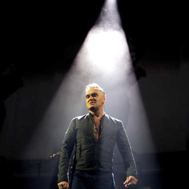 Singer Morrissey performs at The Staples Center on March 1, 2013 in Los Angeles, California.
