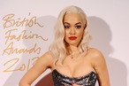 LONDON, ENGLAND - DECEMBER 02: Rita Ora poses in the winners room at the British Fashion Awards 2013 at London Coliseum on December 2, 2013 in London, England. (Photo by Stuart C. Wilson/Getty Images) LONDON, ENGLAND - DECEMBER 02: Rita Ora poses in the winners room at the British Fashion Awards 2013 at London Coliseum on December 2, 2013 in London, England. (Photo by Stuart C. Wilson/Getty Images)
