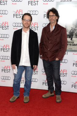 Writer/director Ethan Coen (L) and writer/director Joel Coen attend the AFI FEST 2013 presented by Audi closing night gala screening of "Inside Llewyn Davis" at TCL Chinese Theatre on November 14, 2013 in Hollywood, California. Writer/director Ethan Coen (L) and writer/director Joel Coen attend the AFI FEST 2013 presented by Audi closing night gala screening of "Inside Llewyn Davis" at TCL Chinese Theatre on November 14, 2013 in Hollywood, California.