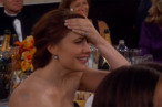 See Greta Gerwig's Appropriate Reaction To Robert Downey Jr. at the Golden Globes