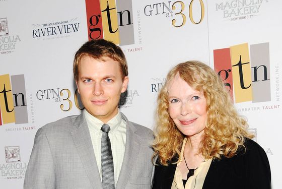 Ronan Farrow and his mother, actress Mia Farrow attend the Greater Talent Network's 30th anniversary at the Ambassadors River View at the United Nations on May 2, 2012 in New York City.