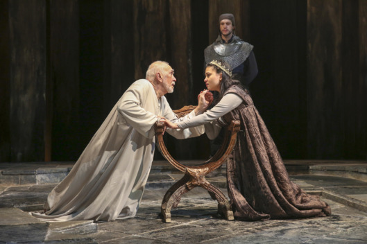 From left: Frank Langella & Isabella Laughland in KING LEAR By William ShakespeareChichester Festival TheatreDirected by Angus Jackson; Part of 2014 Winter/Spring Season; Dress rehearsal; Tuesday, January 7, 2014; 1:30 PM at the BAM Harvey Theater; Brooklyn Academy of Music, NYC; Photograph: ? 2014 Richard Termine PHOTO CREDIT - Richard Termine