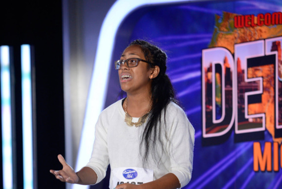 AMERICAN IDOL XIII: Detroit Auditions: Contestant Malaya Watson auditions in front of the judges on AMERICAN IDOL XIII airing Wednesday, Jan. 22 (8:00-10:00 PM ET/PT) on FOX. CR: Michael Becker / FOX. Copyright 2014 FOX BROADCASTING. AMERICAN IDOL XIII: Detroit Auditions: Contestant Malaya Watson auditions in front of the judges on AMERICAN IDOL XIII airing Wednesday, Jan. 22 (8:00-10:00 PM ET/PT) on FOX. CR: Michael Becker / FOX. Copyright 2014 FOX BROADCASTING.
