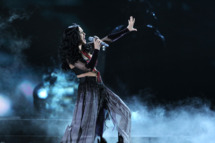 LOS ANGELES - JANUARY 26: Katy Perry performs during THE 56TH ANNUAL GRAMMY AWARDS music industry's premier event takes place Sunday, Jan. 26 (8:00-11:30 PM, live ET/delayed PT) at STAPLES Center in Los Angeles on the CBS Television Network. (Photo by Cliff Lipson/CBS via Getty Images) *** Local Caption *** Katy Perry