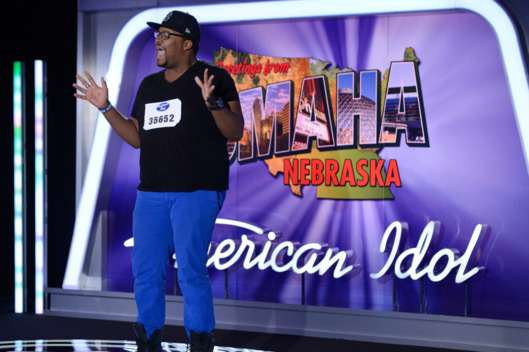 AMERICAN IDOL XIII: Omaha Auditions: Contestant Tyler Marshall auditions in front of the judges on AMERICAN IDOL XIII