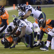 EAST RUTHERFORD, NJ - FEBRUARY 2: Denver Broncos running back Knowshon Moreno (27) fumbles the ball during the first quarter. The ball was received by Denver Broncos guard Zane Beadles (68). The Denver Broncos vs the Seattle Seahawks in Super Bowl XLVIII at MetLife Stadium in East Rutherford, New Jersey Sunday, February 2, 2014. (Photo by AAron Ontiveroz/The Denver Post) EAST RUTHERFORD, NJ - FEBRUARY 2: Denver Broncos running back Knowshon Moreno (27) fumbles the ball during the first quarter. The ball was received by Denver Broncos guard Zane Beadles (68). The Denver Broncos vs the Seattle Seahawks in Super Bowl XLVIII at MetLife Stadium in East Rutherford, New Jersey Sunday, February 2, 2014. (Photo by AAron Ontiveroz/The Denver Post)