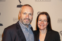 NORTH HOLLYWOOD, CA - SEPTEMBER 15: Writers Andre Jacquemetton (L) and Maria Jacquemetton attend The Academy of Television Arts & Sciences' Writers Peer Group Reception Celebrating the 63rd Primetime Emmy Awards at the Leonard H. Goldenson Theatre on September 15, 2011 in North Hollywood, California. (Photo by Imeh Akpanudosen/Getty Images)