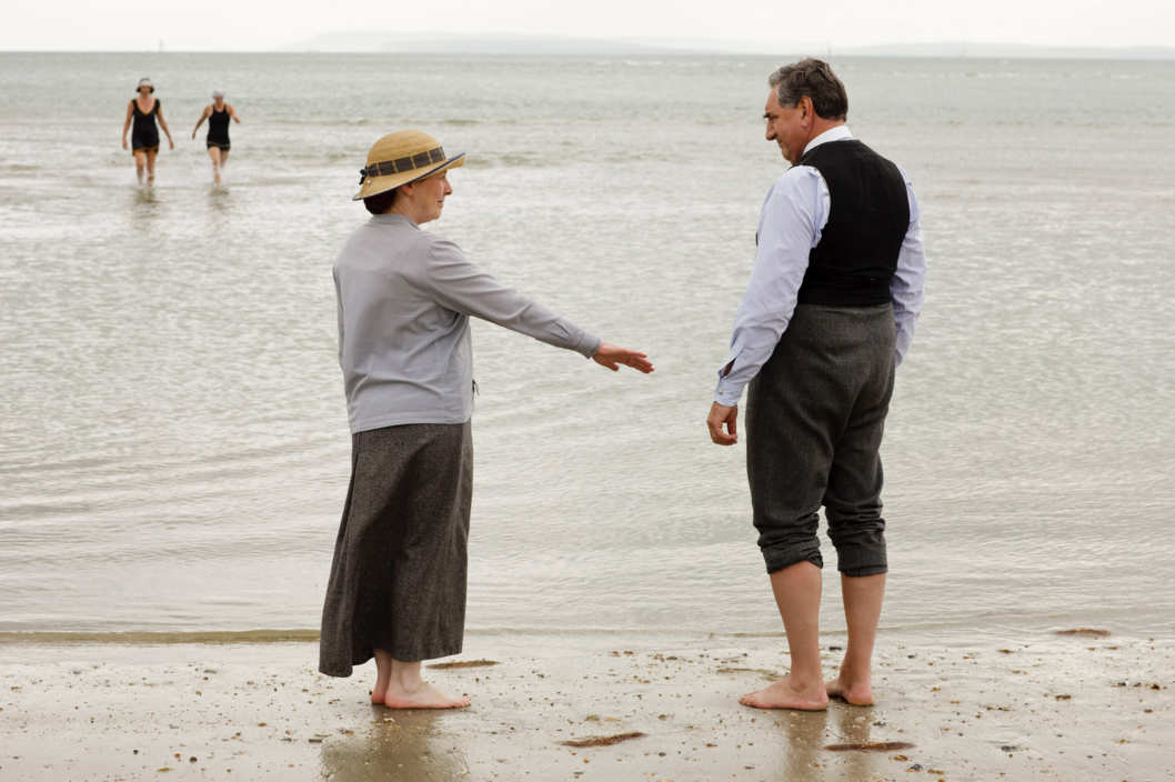 Part EightSunday, February 23, 20149 – 11pm ET on MASTERPIECE on PBSLady Rose meets the Prince of Wales and faces a dilemma. Trouble also plagues Cora’s mother and brother, Edith, and almost everyone else atDownton Abbey.Shown from left to right: Phyllis Logan as Mrs. Hughes as Jim Carter as Mr. Carson(C) Nick Briggs/Carnival Film & Television Limited 2013 for MASTERPIECEThis image may be used only in the direct promotion of MASTERPIECE CLASSIC. No other rights are granted. All rights are reserved. Editorial use only. USE ON THIRD PARTY SITES SUCH AS FACEBOOK AND TWITTER IS NOT ALLOWED.