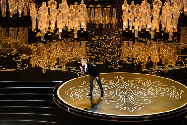 HOLLYWOOD, CA - MARCH 02: Host Ellen DeGeneres speaks onstage during the Oscars at the Dolby Theatre on March 2, 2014 in Hollywood, California. (Photo by Kevin Winter/Getty Images) HOLLYWOOD, CA - MARCH 02: Host Ellen DeGeneres speaks onstage during the Oscars at the Dolby Theatre on March 2, 2014 in Hollywood, California. (Photo by Kevin Winter/Getty Images)