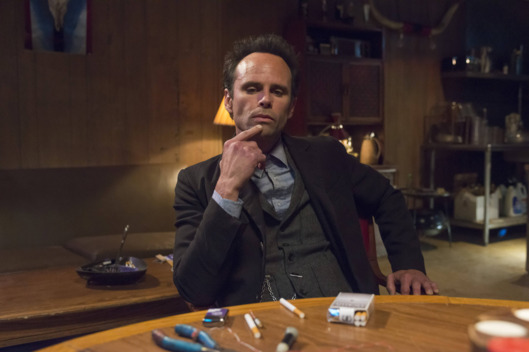 JUSTIFIED -- "The Toll" -- Episode 511 (Airs Tuesday, March 25, 10:00 pm e/p -- Pictured: Walton Goggins as Boyd Crowder -- CR: Prashant Gupta/FX