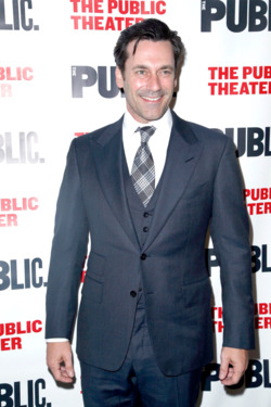 Jon Hamm==THE PUBLIC THEATER Opening Night Celebration of THE LIBRARY==The Public Theater, New York==April 15, 2014==©Patrick McMullan==Photo-JIMI CELESTE/patrickmcmullan.com== Jon Hamm==THE PUBLIC THEATER Opening Night Celebration of THE LIBRARY==The Public Theater, New York==April 15, 2014==©Patrick McMullan==Photo-JIMI CELESTE/patrickmcmullan.com==