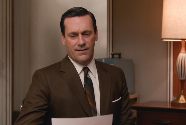 Jon Hamm as Don Draper - Mad Men _ Season 7, Episode 3 - Photo Credit: Courtesy of AMC Jon Hamm as Don Draper - Mad Men _ Season 7, Episode 3 - Photo Credit: Courtesy of AMC