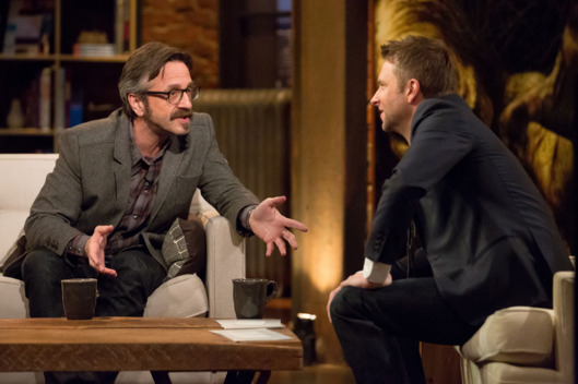 (L to R) Marc Maron, Chris Hardwick - Maron 201 Episode 1: Marc on Talking Dead -Photo Photo Credit: Chris Ragazzo/IFC