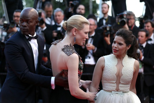 CANNES, FRANCE - MAY 16: America Ferrera reacts at the "How To Train Your Dragon 2" premiere during the 67th Annual Cannes Film Festival on May 16, 2014 in Cannes, France. (Photo by Andreas Rentz/Getty Images)
