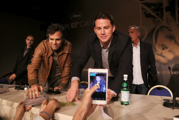 Actors Mark Ruffalo and Channing Tatum attend the "Foxcatcher" press conference during the 67th Annual Cannes Film Festival on May 19, 2014 in Cannes, France. Actors Mark Ruffalo and Channing Tatum attend the "Foxcatcher" press conference during the 67th Annual Cannes Film Festival on May 19, 2014 in Cannes, France.