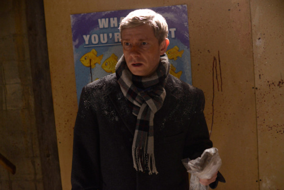 FARGO "Buridan's Ass" -- Episode 106 -- Airs Tuesday, May 20, 10:00 pm e/p) -- Pictured: Martin Freeman as Lester Nygaard -- CR: Chris Large/FX FARGO "Buridan's Ass" -- Episode 106 -- Airs Tuesday, May 20, 10:00 pm e/p) -- Pictured: Martin Freeman as Lester Nygaard -- CR: Chris Large/FX
