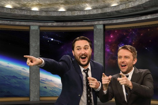 THE WIL WHEATON PROJECT -- Pictured: (l-r) Wil Wheaton, Chris Hardwick -- (Photo by: Danny Feld/Syfy)