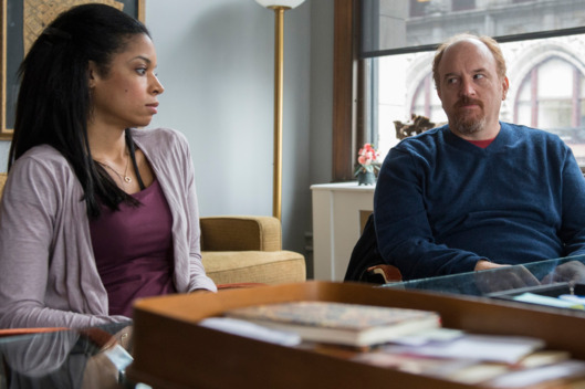 LOUIE: Episode 7: "Elevator Part 4" (Airs Monday, May 26, 10:00 pm e/p). Pictured: (L-R) Susan Kelechi-Watson as Janet, Louis C.K. as Louie. CR: KC Bailey/FX