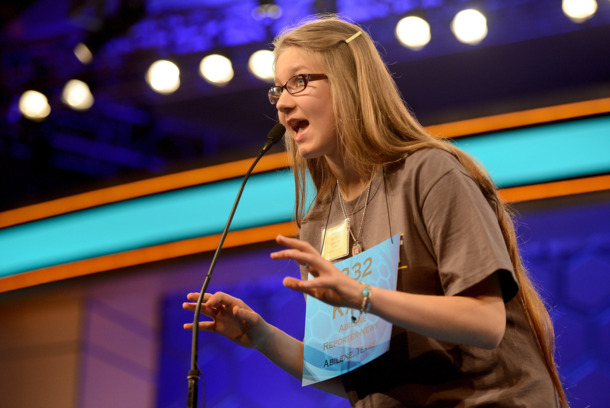 Speller Kate Miller, of Abilene, Texas, competes in the 2014 Scripps National Spelling Bee in National Harbor, Md., Wednesday, May 28, 2014. Miller qualified for the Bee semifinals. (Chuck Myers/MCT) Speller Kate Miller, of Abilene, Texas, competes in the 2014 Scripps National Spelling Bee in National Harbor, Md., Wednesday, May 28, 2014. Miller qualified for the Bee semifinals. (Chuck Myers/MCT)