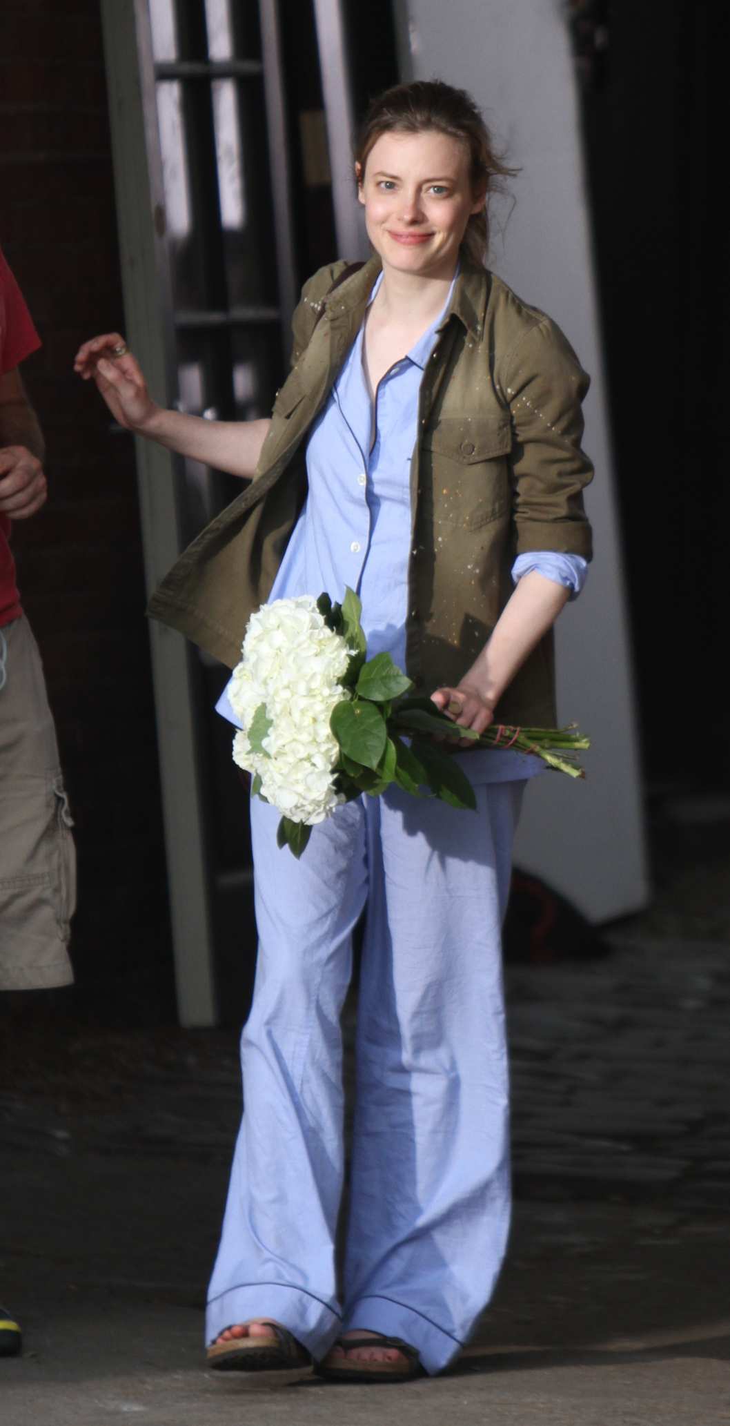 Adam Driver seen giving flowers and a kiss to Gillian Jacobs as they film a scene on the set of the HBO series "Girls" in Bushwick, Brooklyn.<P>Pictured: Gillian Jacobs<P><B>Ref: SPL774558 040614 </B><BR/>Picture by: Jose Perez / Splash News<BR/></P><P><B>Splash News and Pictures</B><BR/>Los Angeles: 310-821-2666<BR/>New York: 212-619-2666<BR/>London: 870-934-2666<BR/>photodesk@splashnews.com<BR/></P>