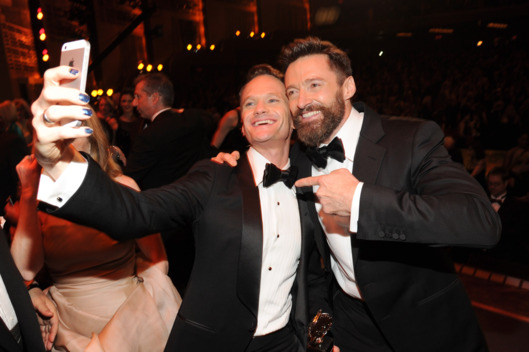 NEW YORK, NY - JUNE 08: Neil Patrick Harris and Hugh Jackman attend the 68th Annual Tony Awards at Radio City Music Hall on June 8, 2014 in New York City. (Photo by Kevin Mazur/Getty Images for Tony Awards Productions)