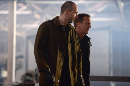24: LIVE ANOTHER DAY: Jack (Kiefer Sutherland, R) and Belcheck (guest star Branko Tomovic, L) decide their next move in the "5:00 PM - 6:00 PM" episode of 24: LIVE ANOTHER DAY airing Monday, June 9 (9:00-10:00 PM ET/PT) on FOX. ©2014 Fox Broadcasting Co. Cr: Daniel Smith/FOX