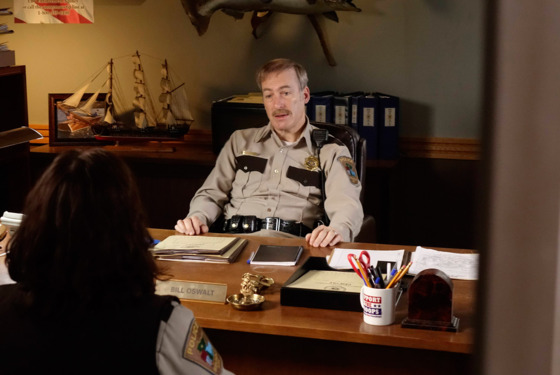 FARGO "Morton's Fork" -- Episode 110 -- Airs Tuesday, June 17, 10:00 pm e/p) -- Pictured: (L-R) Allison Tolman as Molly Solverson, Bob Odenkirk as Bill Oswalt -- CR: Chris Large/FX FARGO "Morton's Fork" -- Episode 110 -- Airs Tuesday, June 17, 10:00 pm e/p) -- Pictured: (L-R) Allison Tolman as Molly Solverson, Bob Odenkirk as Bill Oswalt -- CR: Chris Large/FX