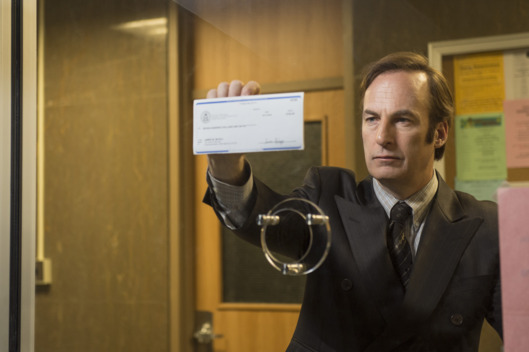 Bob Odenkirk as Saul Goodman - Better Call Saul _ Season 1, Episode 1 - Photo Credit: Ursula Coyote/AMC