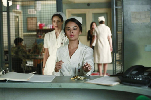 PRETTY LITTLE LIARS - "Taking This One To The Grave" - Feeling trapped by Alison and "A," the PLLs turn to an unlikely person for help in "Taking This One To The Grave," the mid-season finale of ABC Family's hit original series "Pretty Little Liars," premiering Tuesday, August 26th (8:00 - 9:00 PM ET/PT). (ABC FAMILY/Ron Tom)TROIAN BELLISARIO, JANEL PARRISH