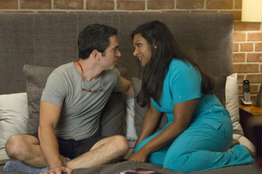 THE MINDY PROJECT: Mindy (Mindy Kaling, R) and Danny (Chris Messina, L) spend time together in the "We're A Couple Now, Haters" season premiere episode of THE MINDY PROJECT airing Tuesday, Sept. 16 (9:30-10:00 PM ET/PT) on FOX. ?2014 Fox Broadcasting Co. Cr: Isabella Vosmikova/FOX