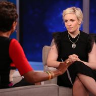 GOOD MORNING AMERICA - Lena Dunham is a guest on "Good Morning America," 9/30/14 airing on the ABC Television Network. (Photo by Fred Lee/ABC via Getty Images)ROBIN ROBERTS, LENA DUNHAM